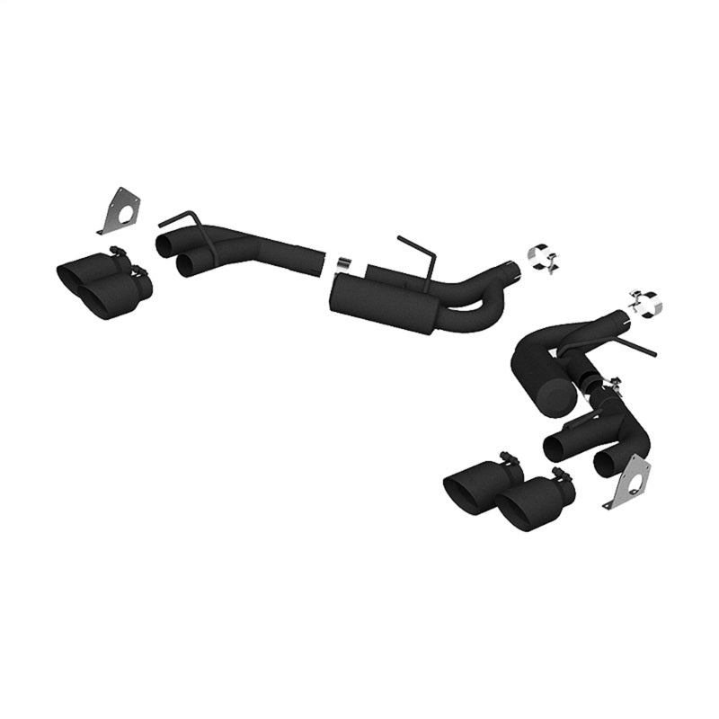 MBRP S7039BLK 16-19 Chevrolet Camaro V6 2.5in BLK NPP Dual Axle Back Exhaust w/ 4in Quad Dual Wall Tips - #S7039BLK