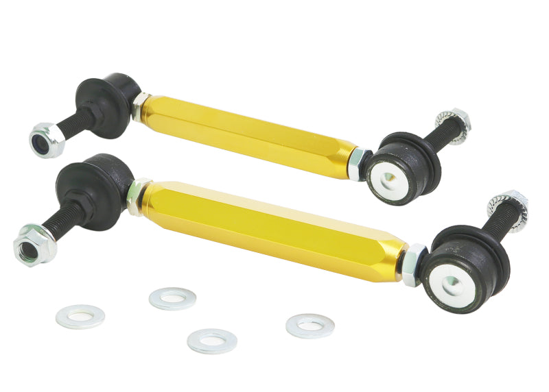 Whiteline KLC140-215 Universal Sway Bar Link Kit Heavy Duty Adjustable Ball Joint for 2000-2006 Toyota MR2 Spyder, 2022-2025 Tesla Model S