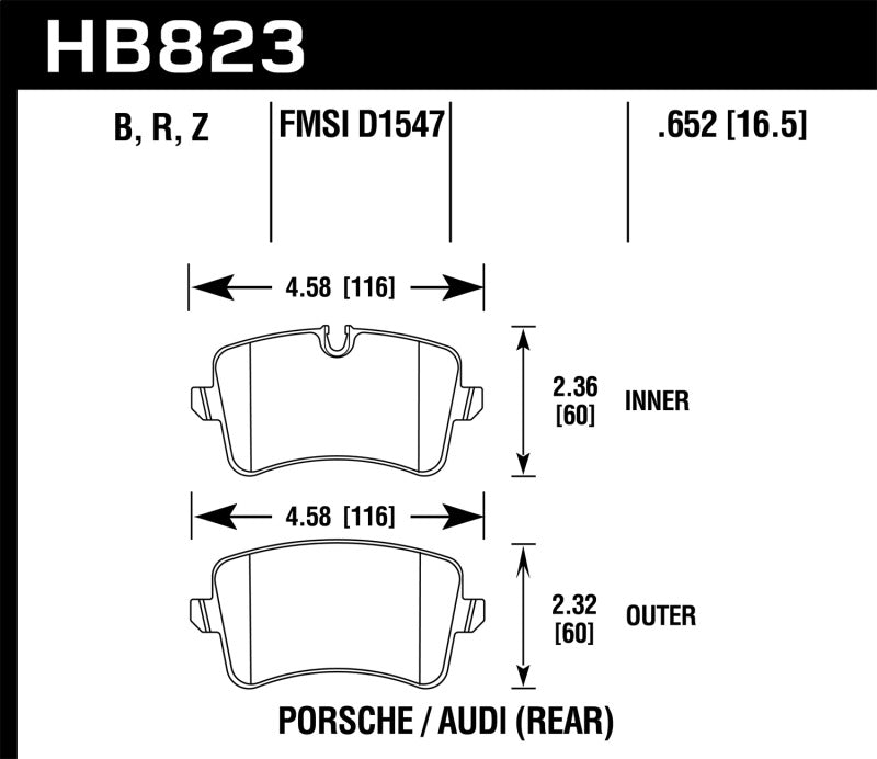 Hawk Performance HB823Z.652 Performance Ceramic Street Brake Pads