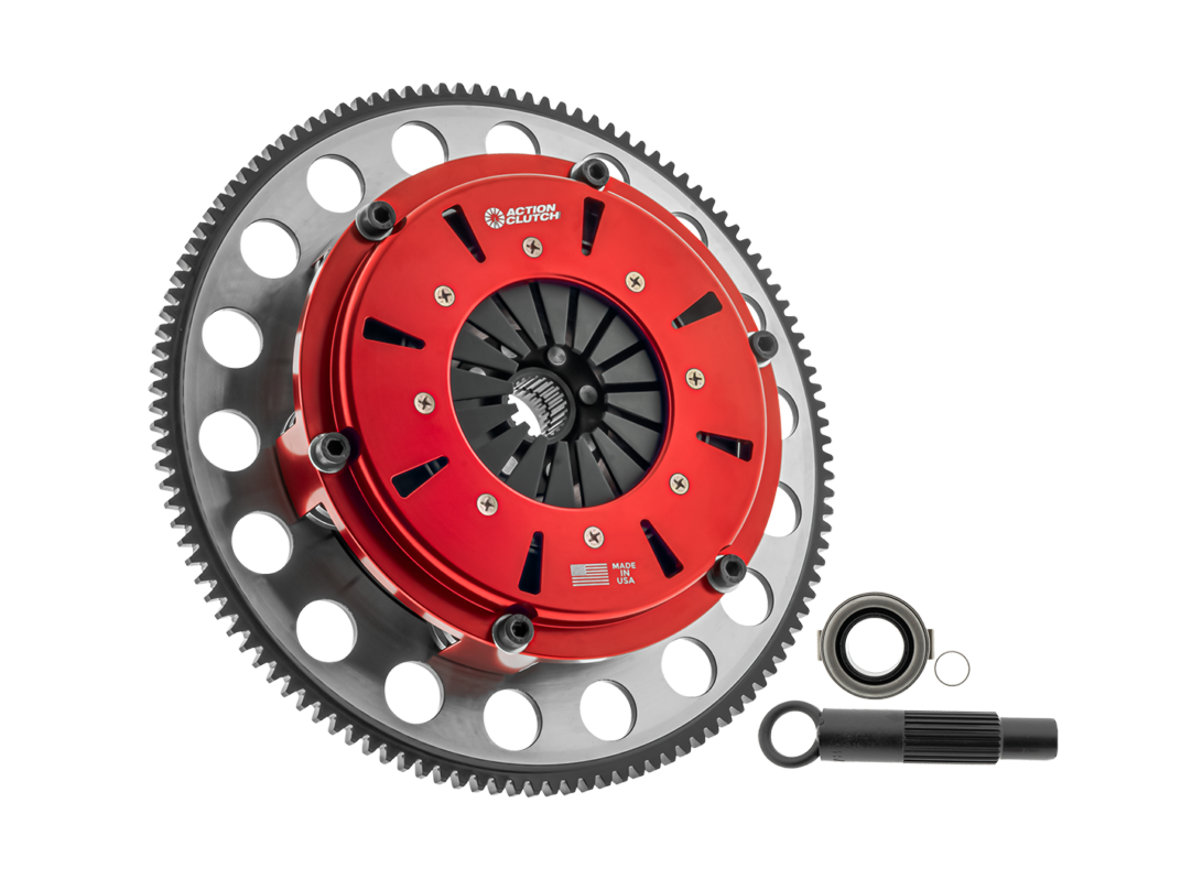Action Clutch ACR-2284-3D 7.25in Triple Disc Race Kit with Aluminum Flywheel for 1991-1993 Nissan Skyline GTS (JDM) 2.5L (RB25DE) Non-Turbo Push-Type