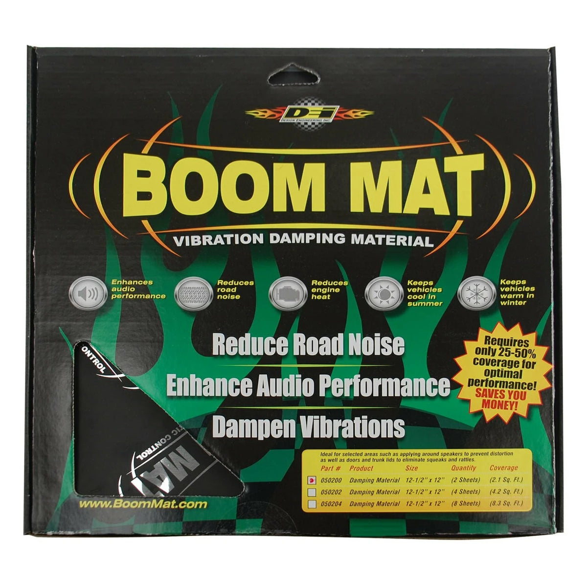DEI Boom Mat Damping Material - 12-1/2in x 24in (2mm) - 20.8 sq ft - 10 Sheets