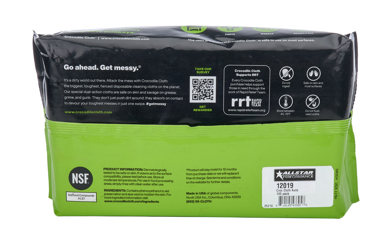 Allstar Performance Cleaning Cloths Auto 100 pack ALL12019