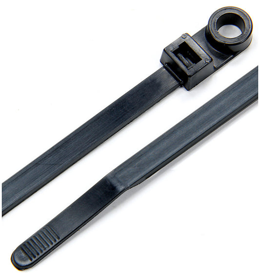 Allstar Performance Wire Ties Black 8.00 with Mounting Hole 25pk ALL14390