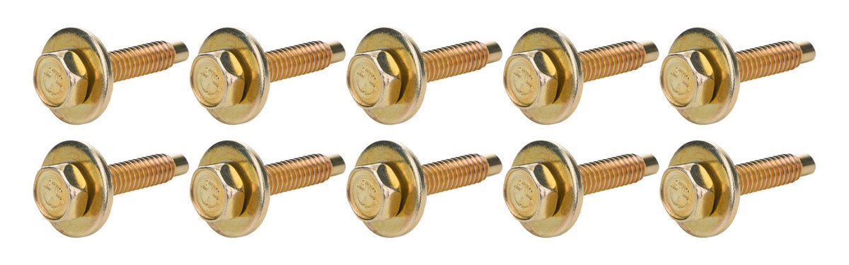 Allstar Performance Body Bolt 1-1/8in 10pk Gold ALL16554