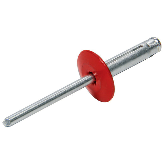 Allstar Performance Large Head Rivet 250Pk Red Flange Type Aluminum Mandrel ALL18062
