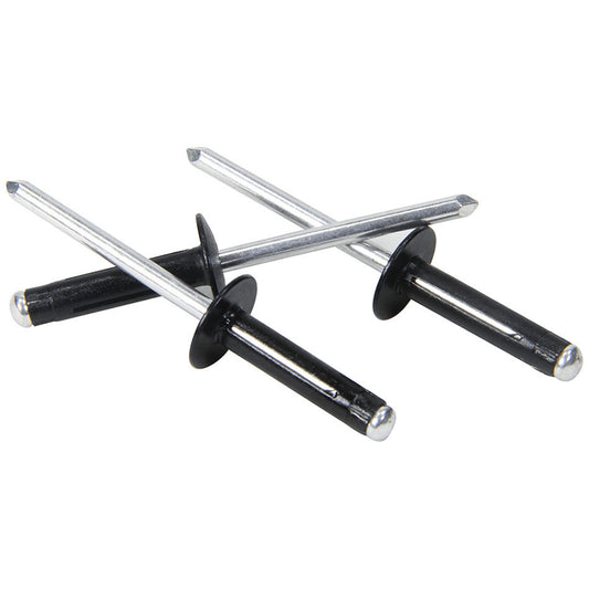 Allstar Performance Medium Head Rivet 250Pk Black Flange Type Aluminum Mandrel ALL18187