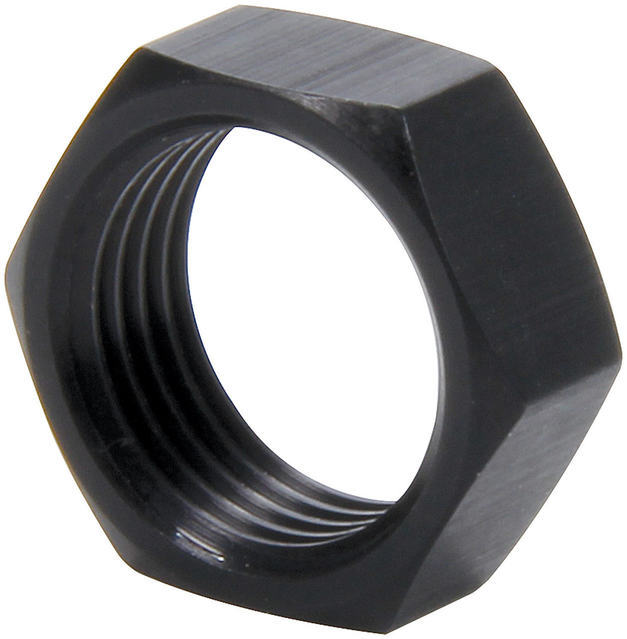 Allstar Performance 5/8-18 LH Aluminum Jam Nuts Thin OD Black 4pk ALL18287