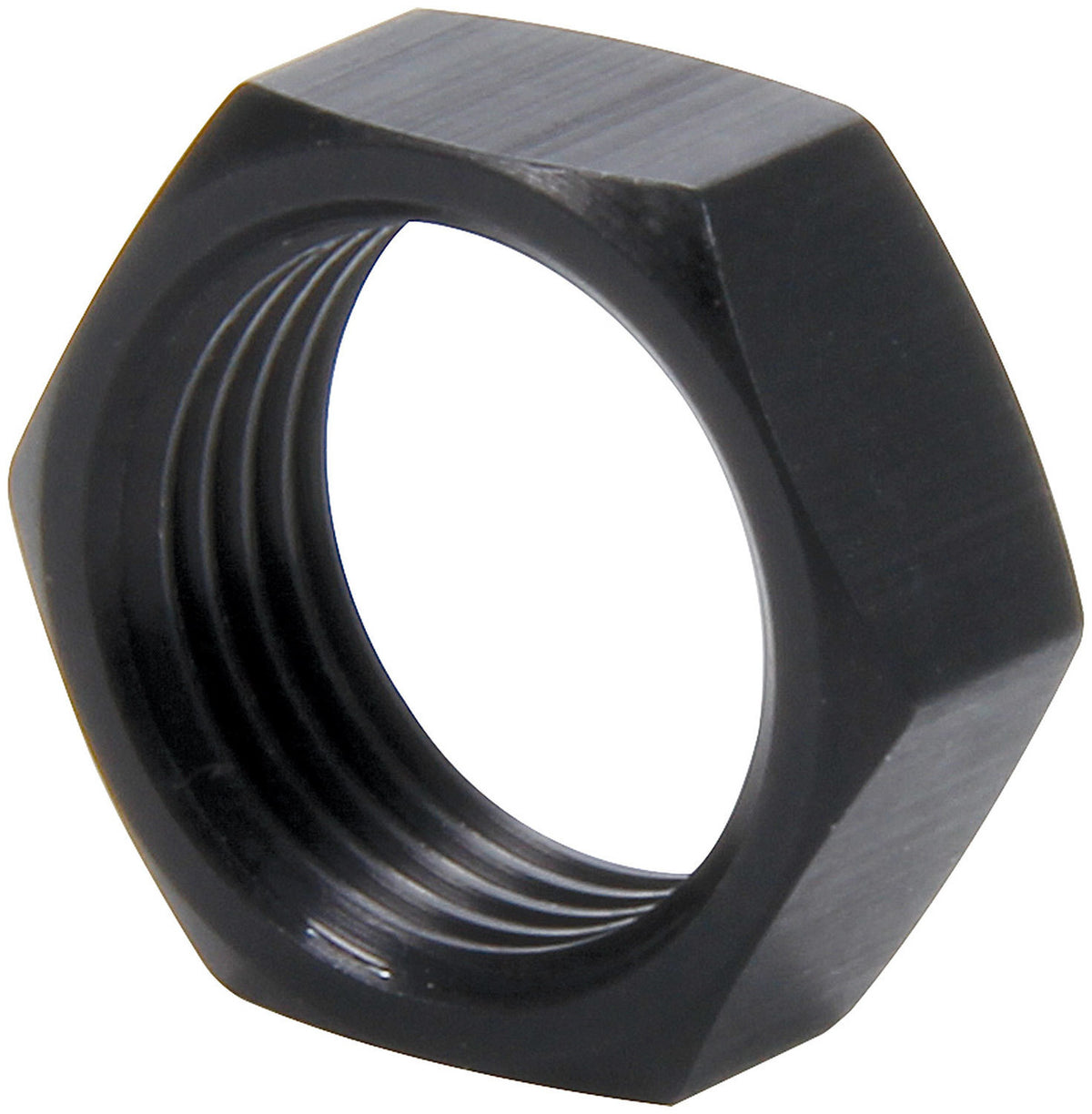 Allstar Performance 3/4-16 RH Aluminum Jam Nuts Thin OD Black 4pk ALL18288