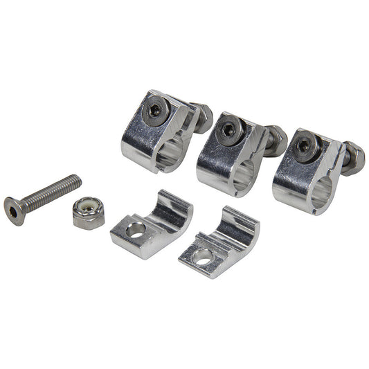 Allstar Performance 2pc Aluminum Line Clamps 3/8in 4pk ALL18323