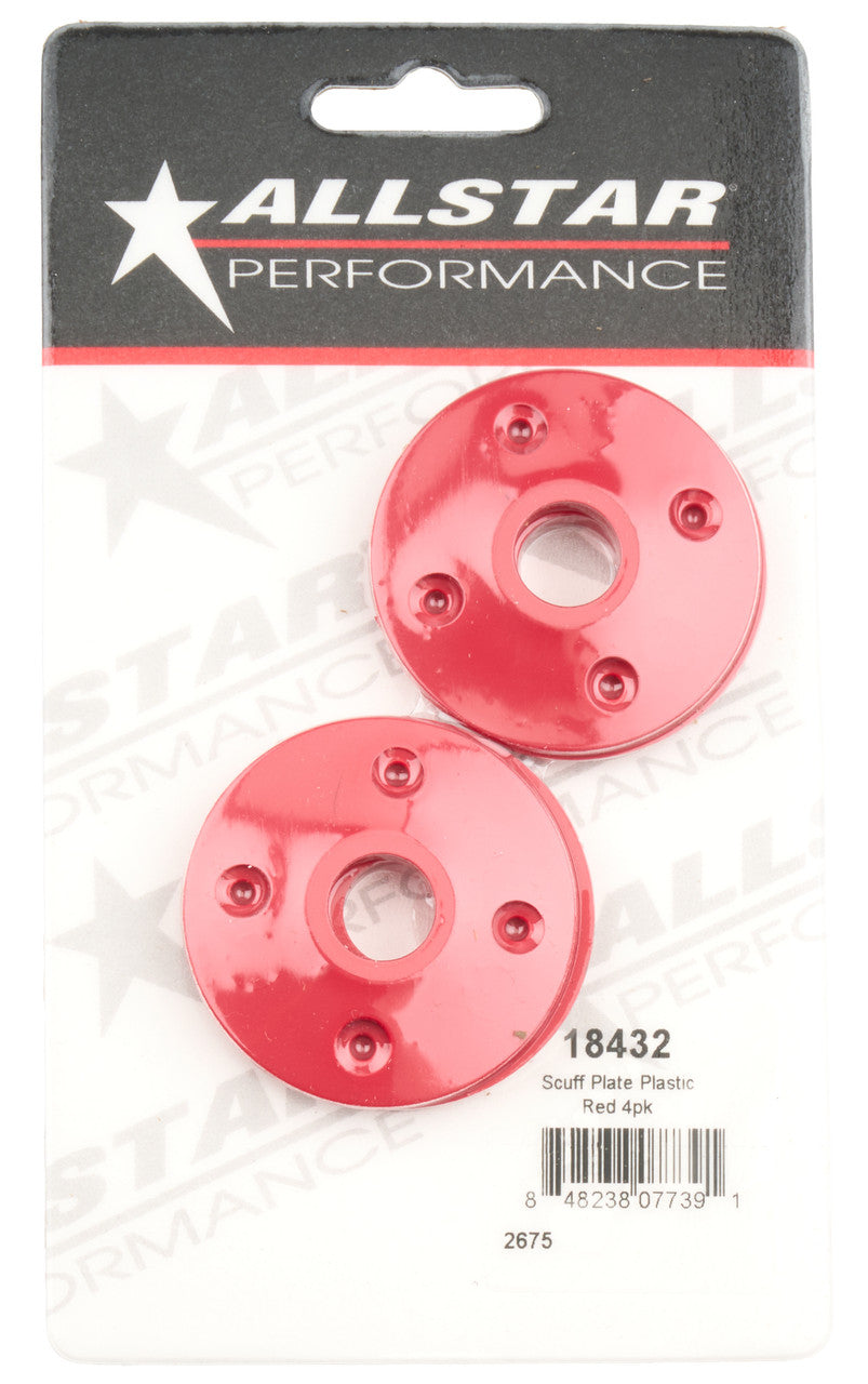 Allstar Performance Scuff Plate Plastic Red 4pk ALL18432