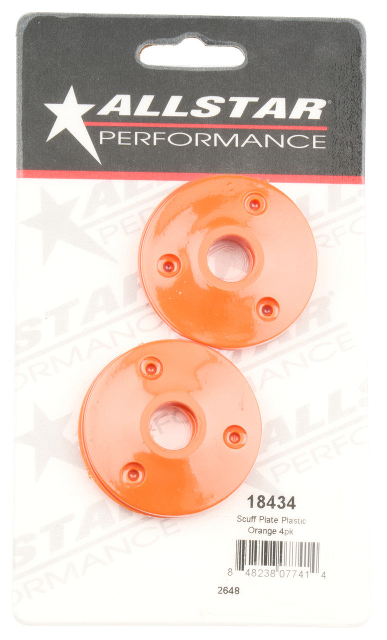 Allstar Performance Scuff Plate Plastic Orange 4pk ALL18434
