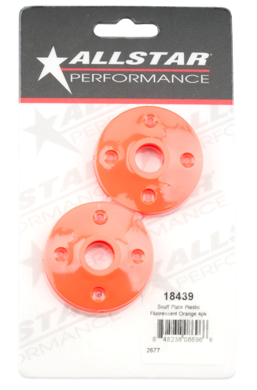 Allstar Performance Scuff Plate Plastic Fluorescent Orange 4pk ALL18439