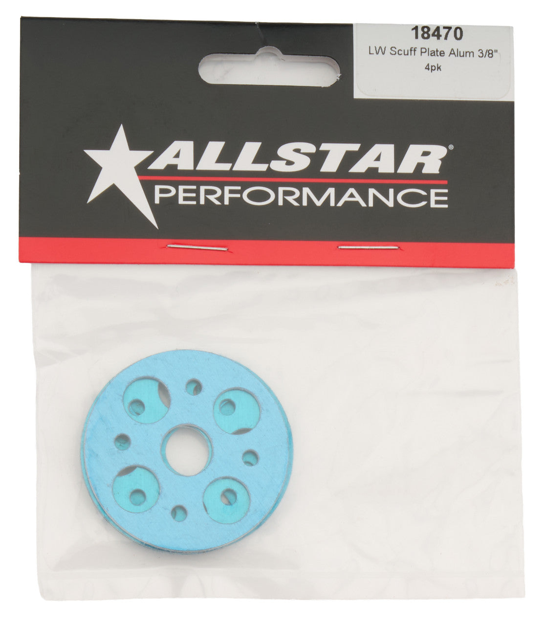 Allstar Performance Lightweight Scuff Plate Aluminum 3/8in 4pk ALL18470