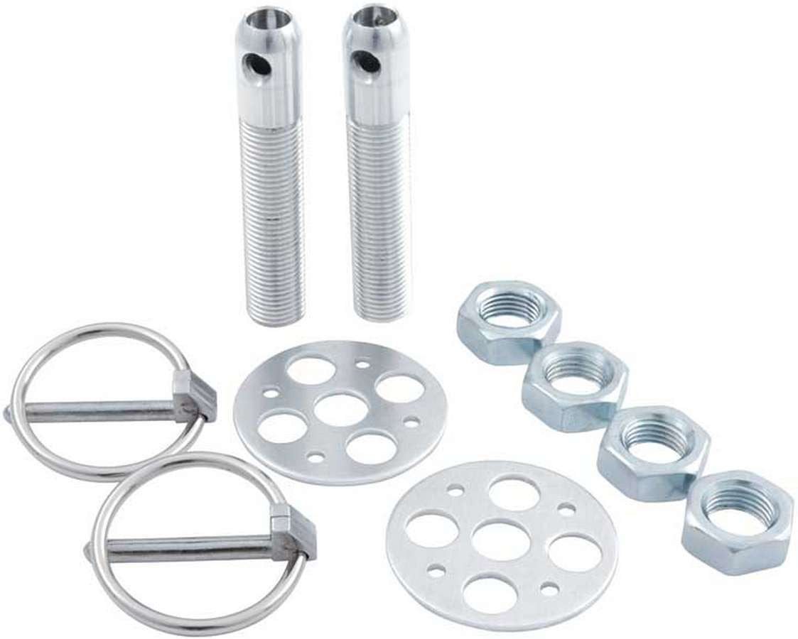 Allstar Performance Lightweight Aluminum Hood Pin Kit 1/2in Silver ALL18476