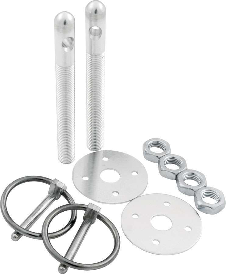 Allstar Performance Aluminum Hood Pin Kit 3/8in Silver ALL18480