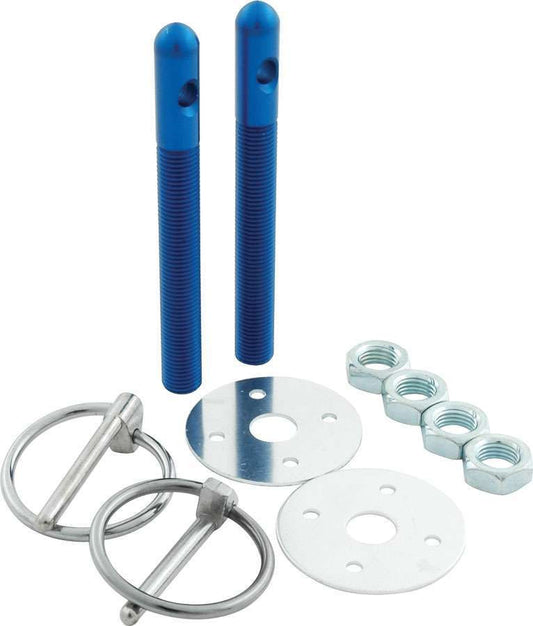 Allstar Performance Aluminum Hood Pin Kit 3/8in Blue ALL18482