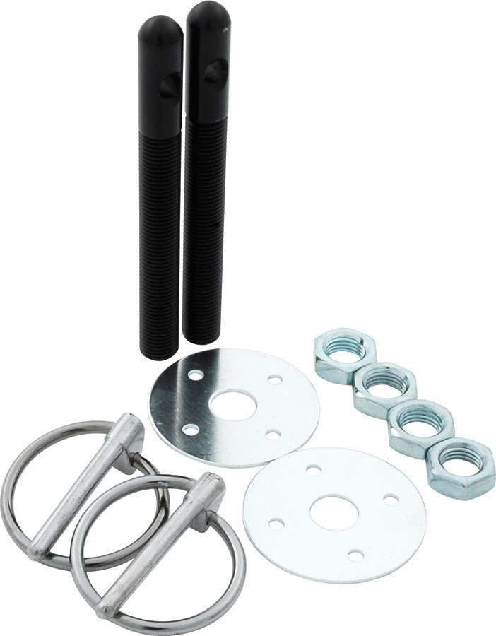 Allstar Performance Aluminum Hood Pin Kit 3/8in Black ALL18484