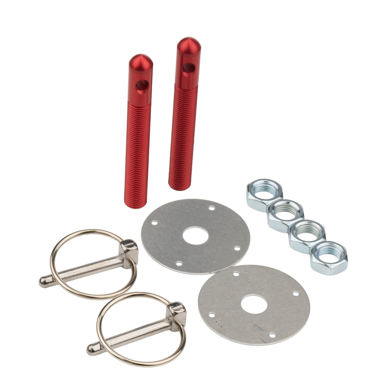 Allstar Performance Aluminum Hood Pin Kit 1/2in Red ALL18501