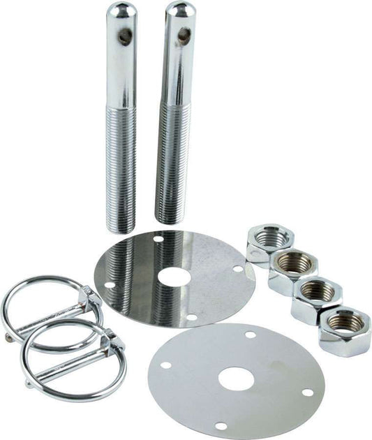 Allstar Performance Steel Hood Pin Kit with 3/16in Flip-Over Clips ALL18512