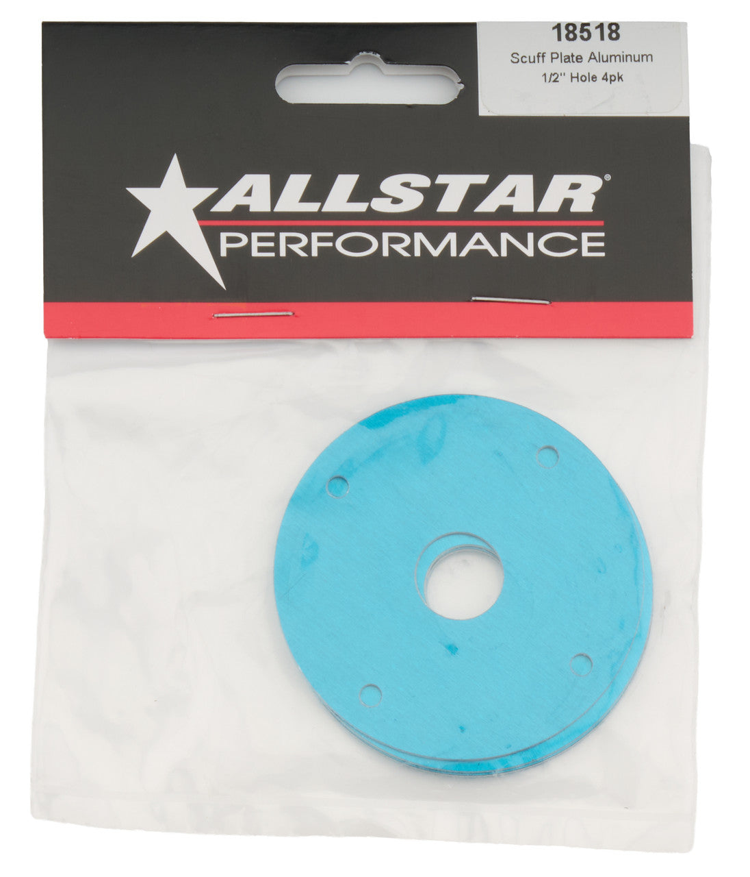 Allstar Performance Scuff Plate Aluminum 1/2in Hole 4pk ALL18518