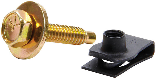 Allstar Performance Body Bolt Kit with Clips 10pk Gold ALL18559