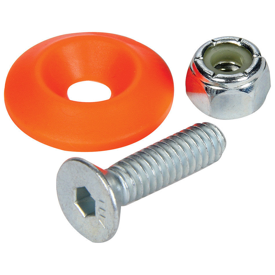 Allstar Performance Countersunk Bolt Kit Fluorescent Orange 10pk ALL18689