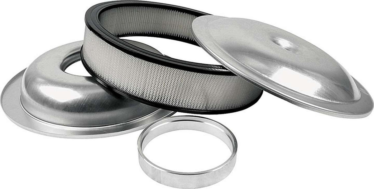 Allstar Performance Lightweight 14in Air Cleaner Kit Plain 3in Paper Element ALL25910