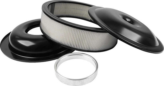 Allstar Performance Lightweight 14in Air Cleaner Kit Black 3in Paper Element ALL25911
