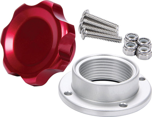 Allstar Performance Filler Cap Red with Bolt-In Aluminum Bung Small ALL36182