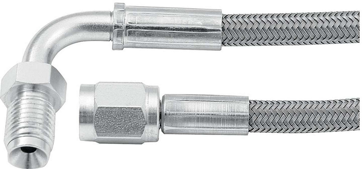 Allstar Performance 36in #3 Line -3 Straight/90 Degree 3/8-24 Inverted Flare ALL46332-36