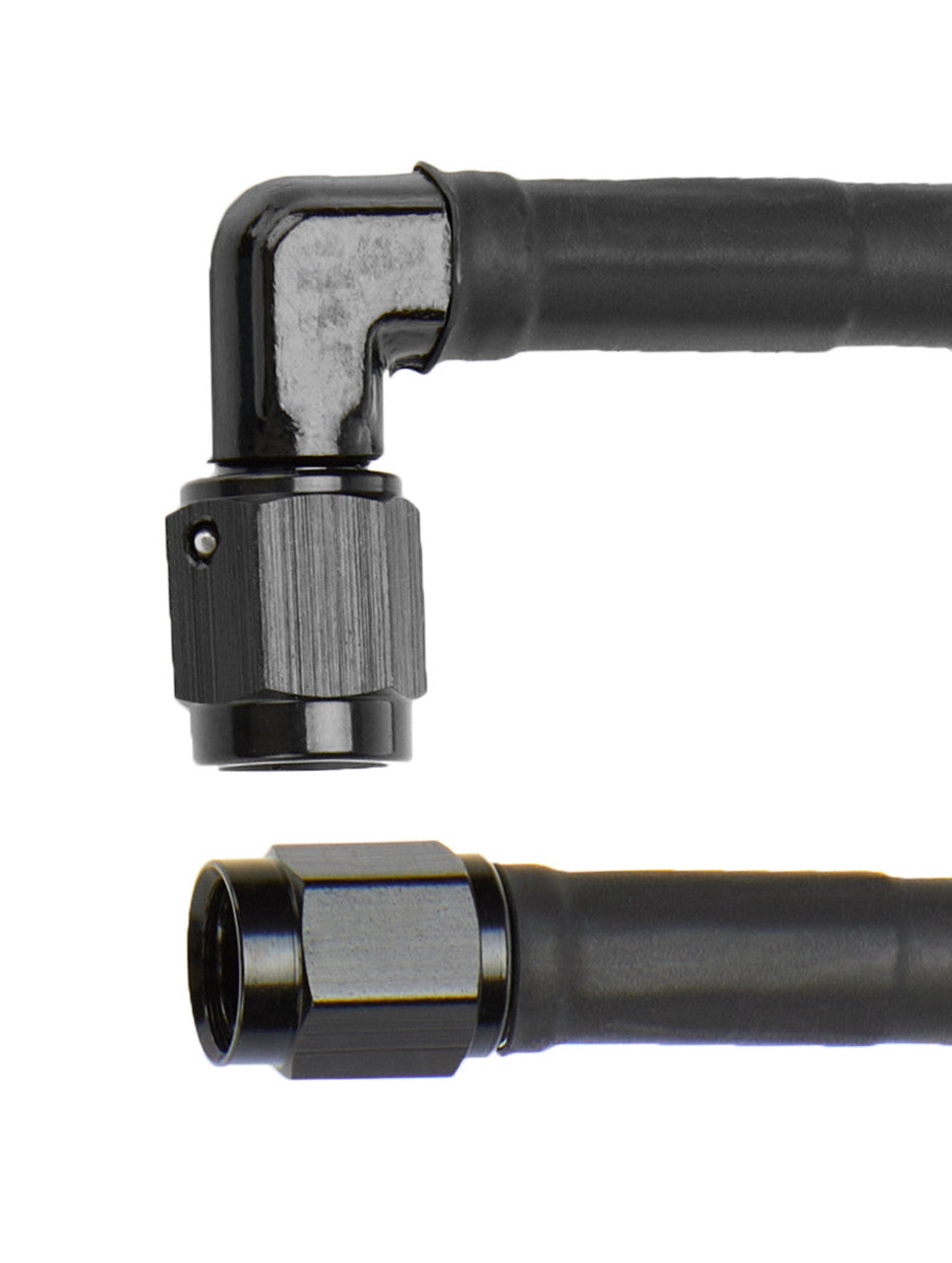 Allstar Performance Coated Braided Line 24in #3 Hose -3 90 Degree/-3 Straight ALL48419