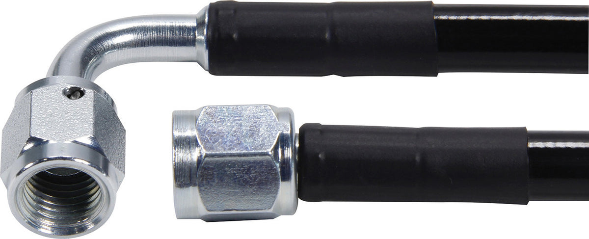 Allstar Performance Coated Braided Line 18in #3Hose -3 Straight/-3 90 Steel ALL48434-18