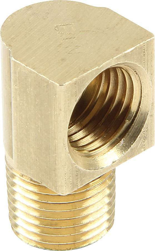 Allstar Performance Adapter Fittings 1/8 NPT to 3/16 90 Degree 4pk ALL50125