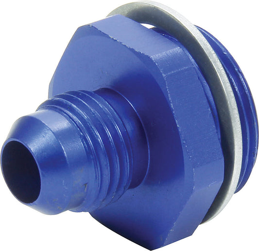 Allstar Performance Carb Fitting with washer 7/8-20 to -6 Male Blue ALL50894