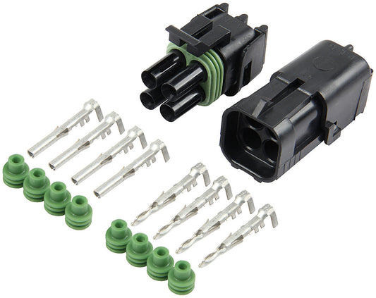 Allstar Performance 4-Wire Weather Pack Connector Kit Square ALL76269