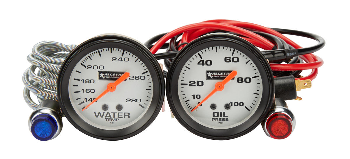 Allstar Performance Oil Pressure / Water temperature Gauge Kit ALL80080