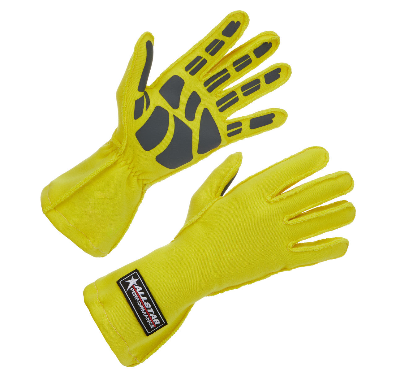Allstar Performance Driving Gloves Non-SFI Outseam S/L MD Yellow ALL913092
