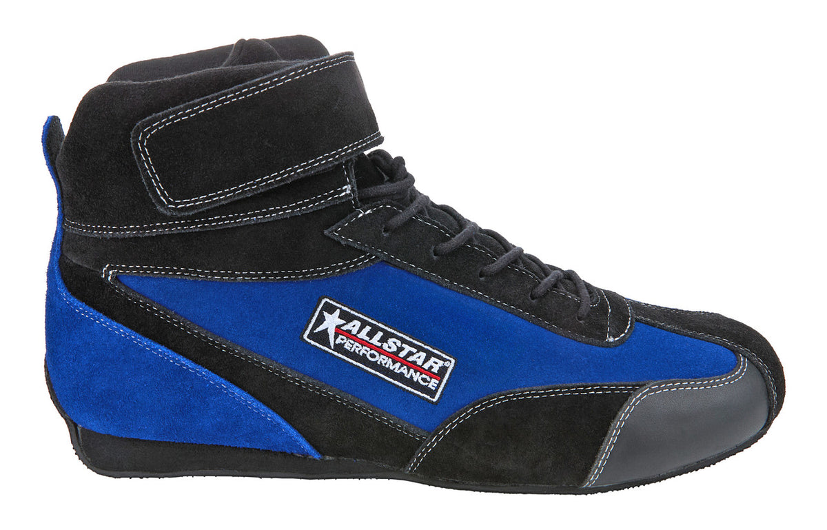 Allstar Performance Driving Shoes SFI 3.3/5 Mid-Top Pro Series Black/Blue 7 ALL918222