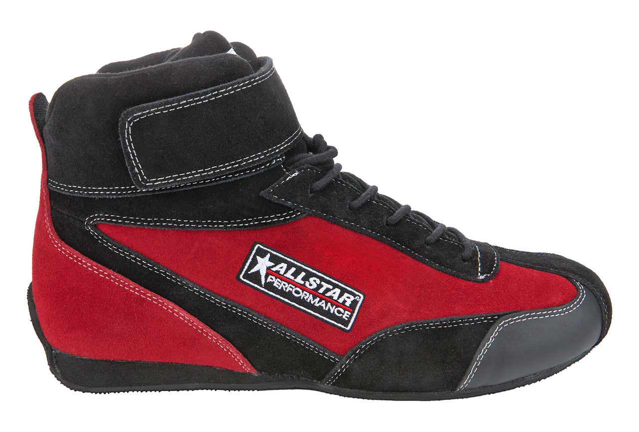 Allstar Performance Driving Shoes SFI 3.3/5 Mid-Top Pro Series Black/Red 7 ALL918722