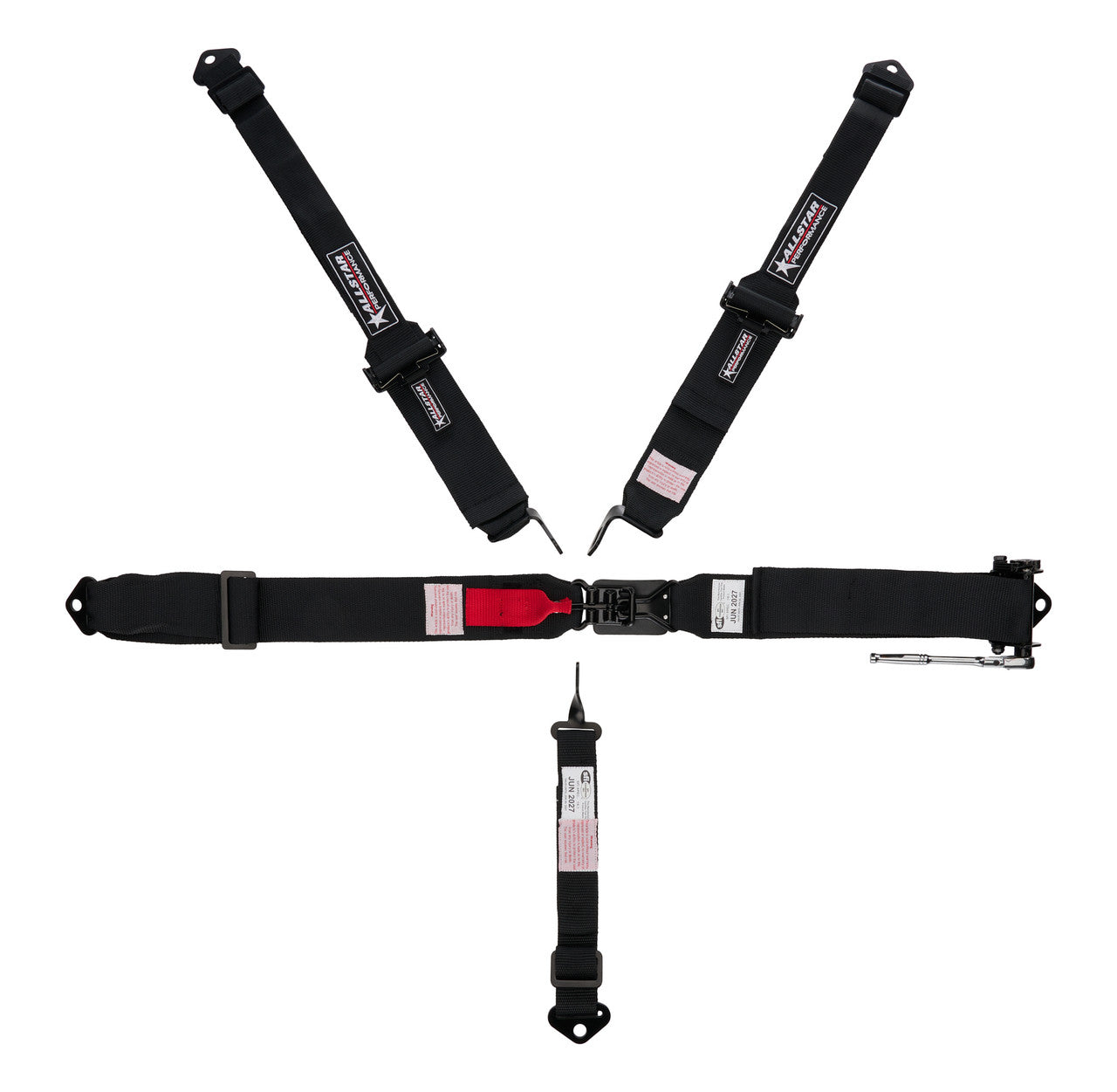 Allstar Performance 5pt Harness L&L Ratchet 3in Belts w/2in Shoulder ALL951181