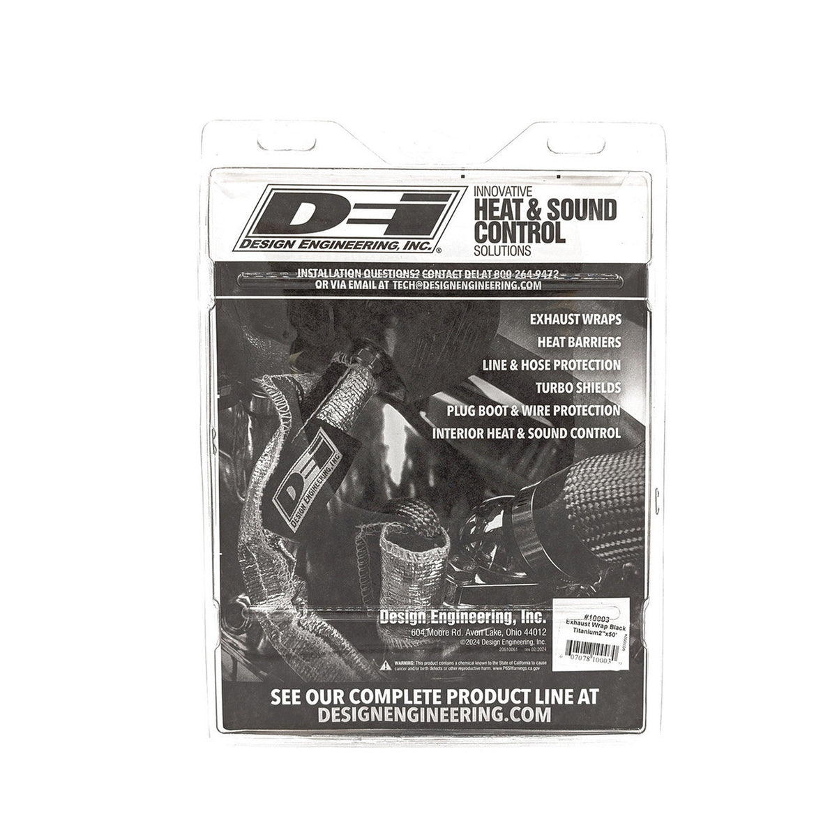 DEI Exhaust Wrap 2in x 50ft - Titanium - Black