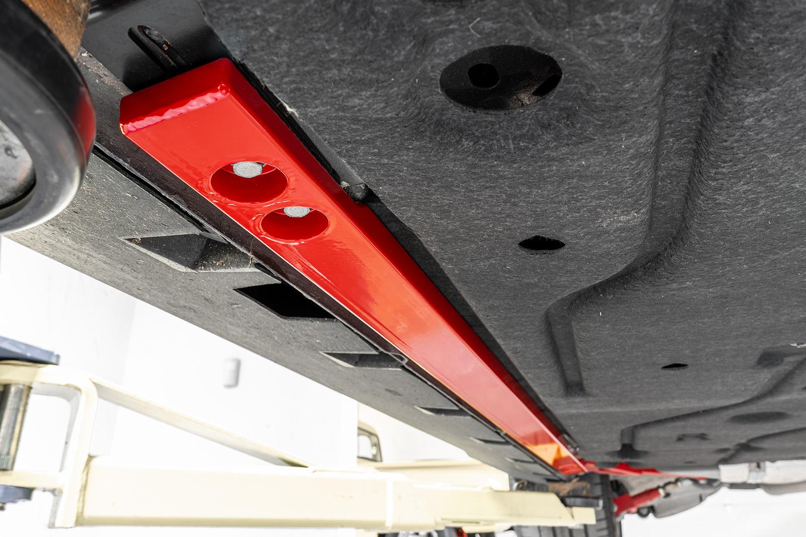 BMR Suspension 24-26 Ford Mustang Chassis Jacking Rails - Black Hammertone