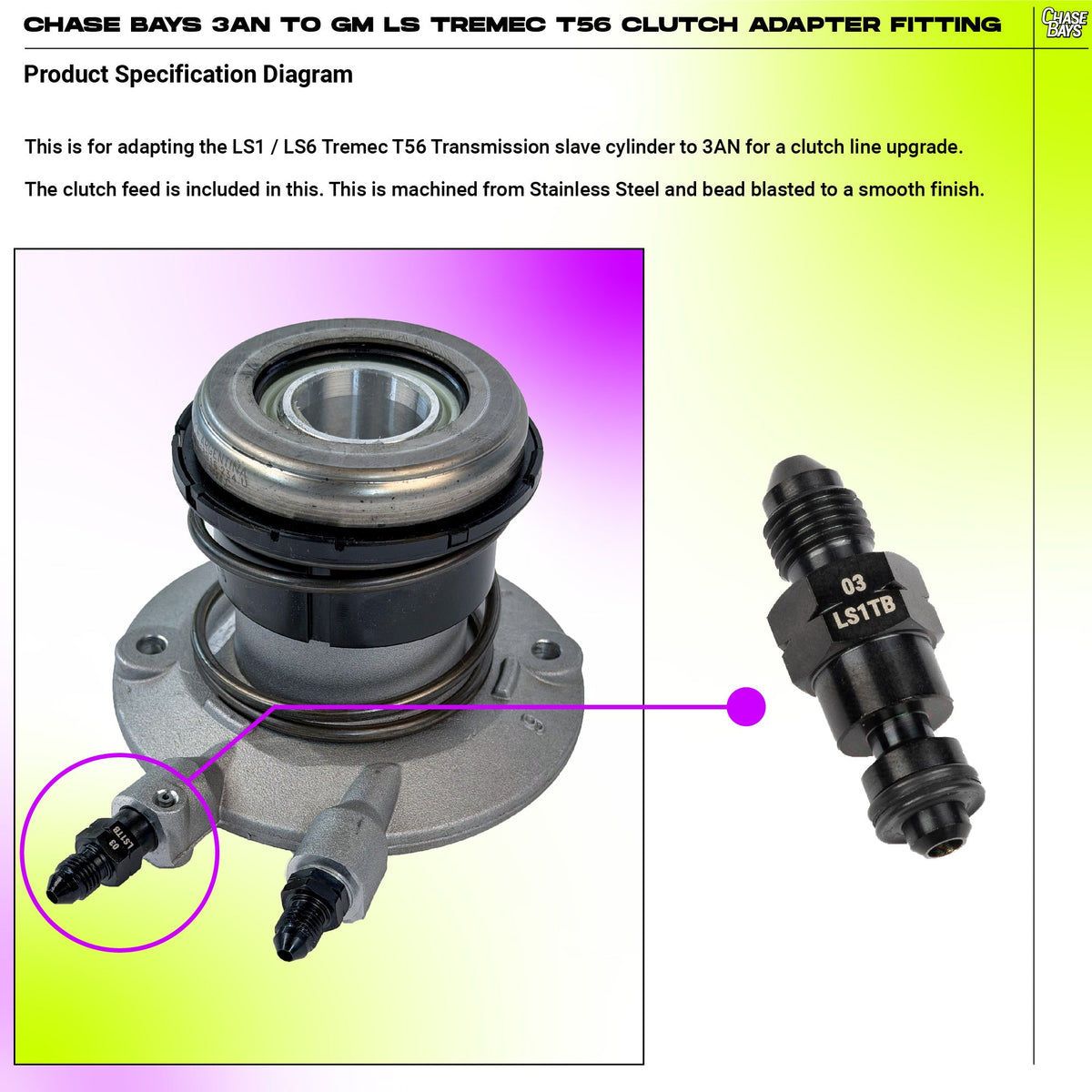Chase Bays CB-Z33-LSCLUTCH6060 Clutch Line for 2003-2009 Nissan 350Z Infiniti G35 LS Swap TR6060