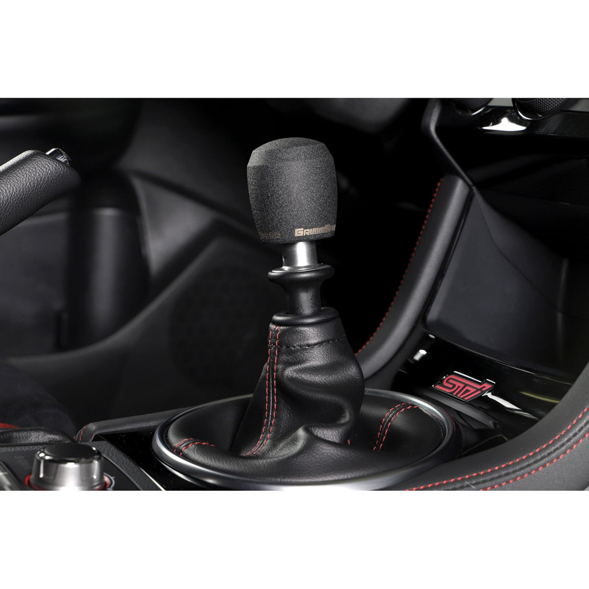 GrimmSpeed GRM380003 Stubby Shift Knob Stainless Steel Red - M12x1.25