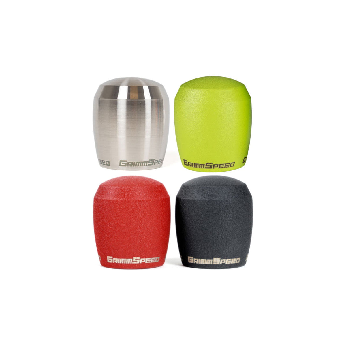 GrimmSpeed GRM380002 Stubby Shift Knob Stainless Steel Black - M12x1.25