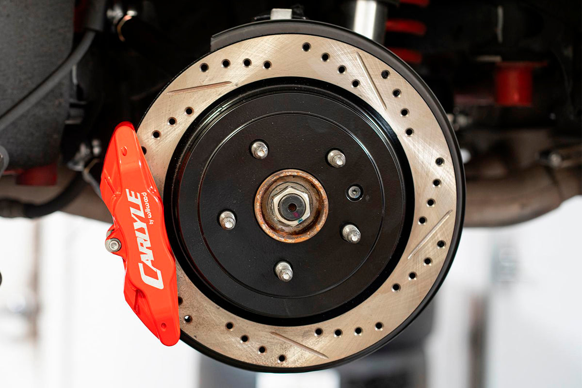 BMR 2016-2024 Chevrolet Camaro 15in Conversion Kit with Drilled & Slotted Rotors & Red Calipers