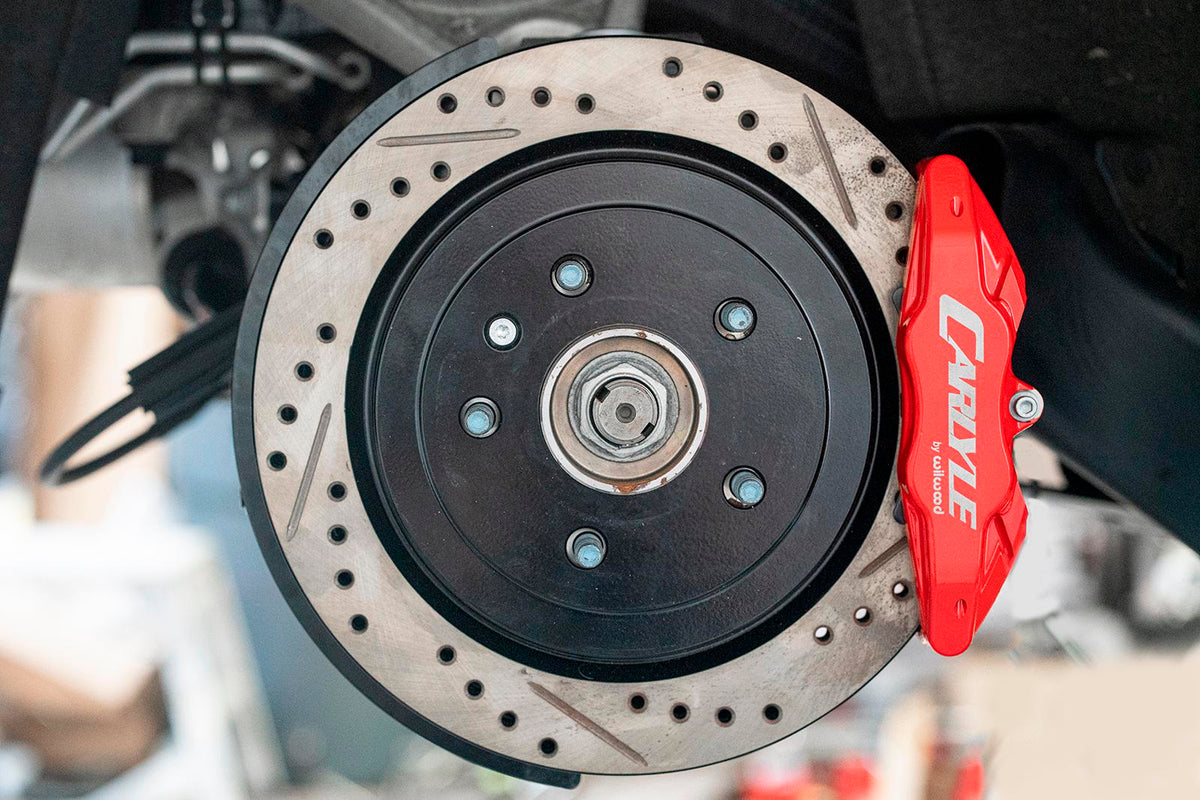 BMR 2014-2019 Chevrolet Corvette 17in Conversion Kit with Drilled & Slotted Rotors & Red Calipers