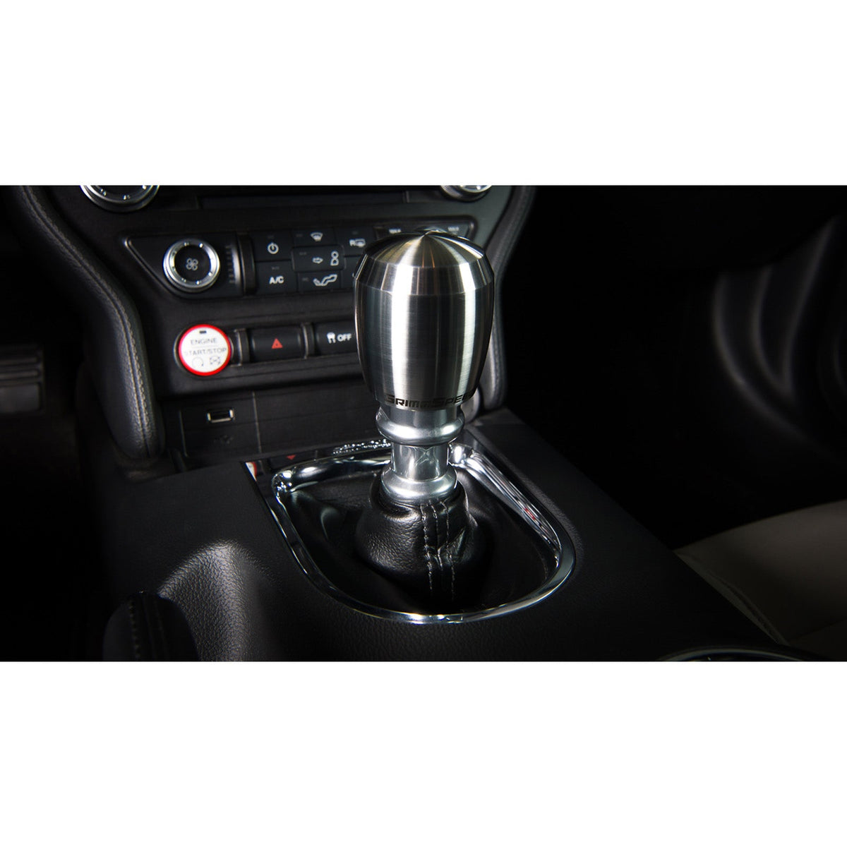 GrimmSpeed GRM380002 Stubby Shift Knob Stainless Steel Black - M12x1.25
