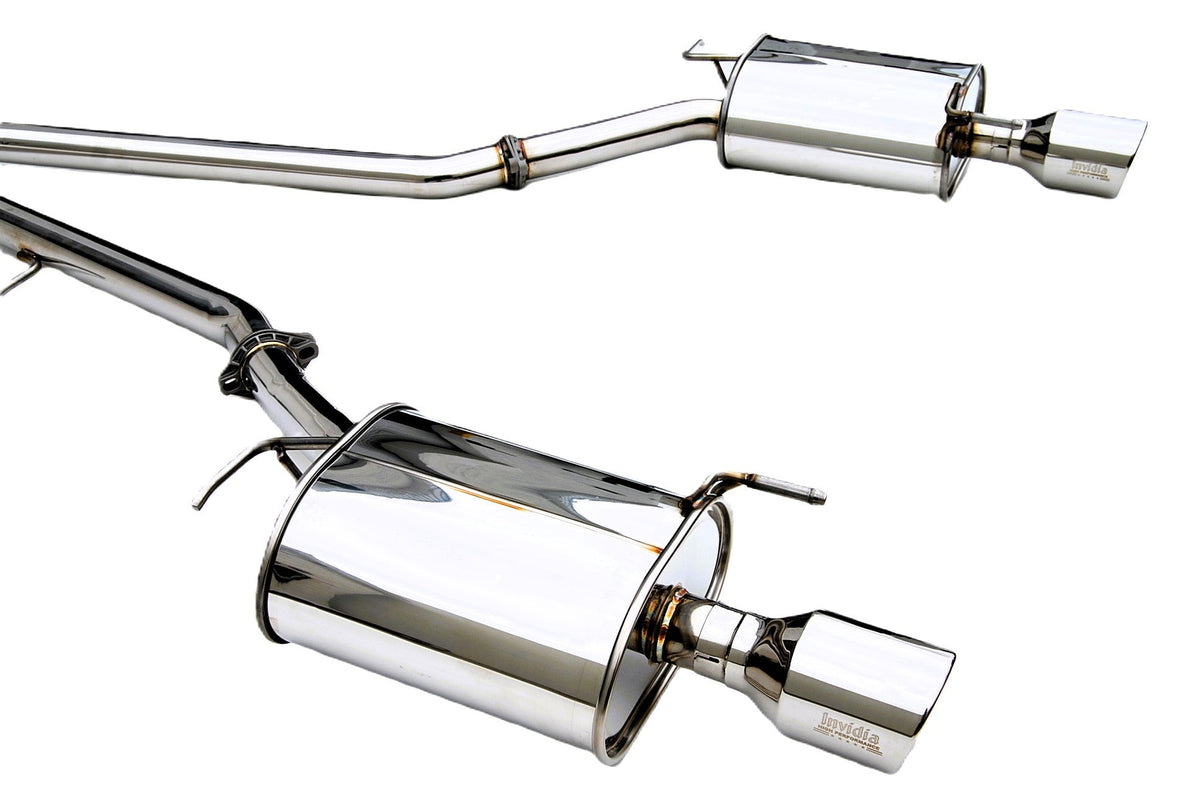 Invidia HS07IG4G3S 07-Up Infiniti G35/G37 Sedan Q300 Dual Rolled S.S.Tips Cat-back Exhaust