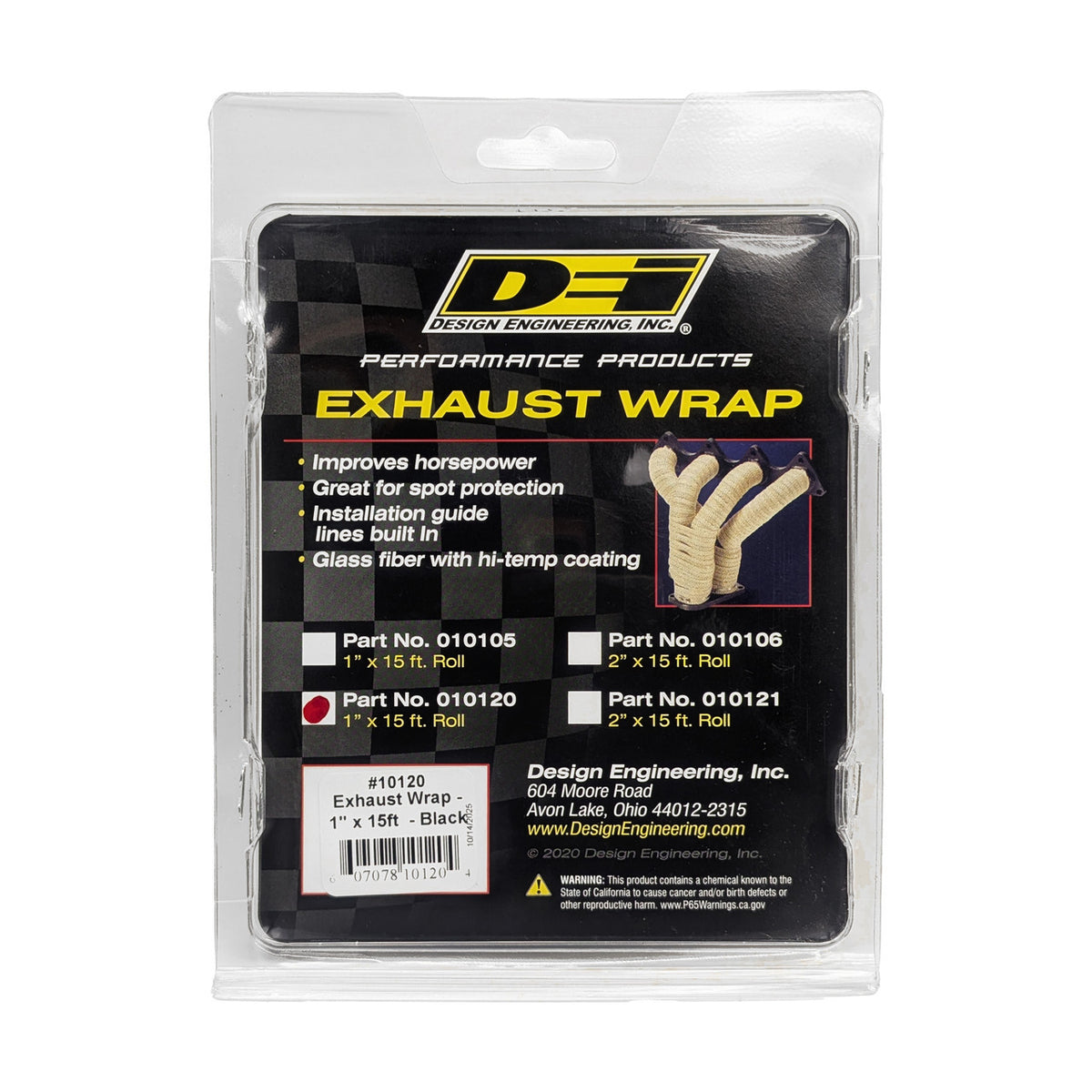 DEI Exhaust Wrap 1in x 15ft - Black
